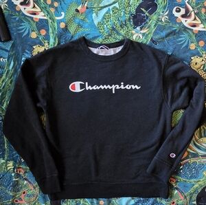 Champion Men's Black Crewneck Sweatshirt